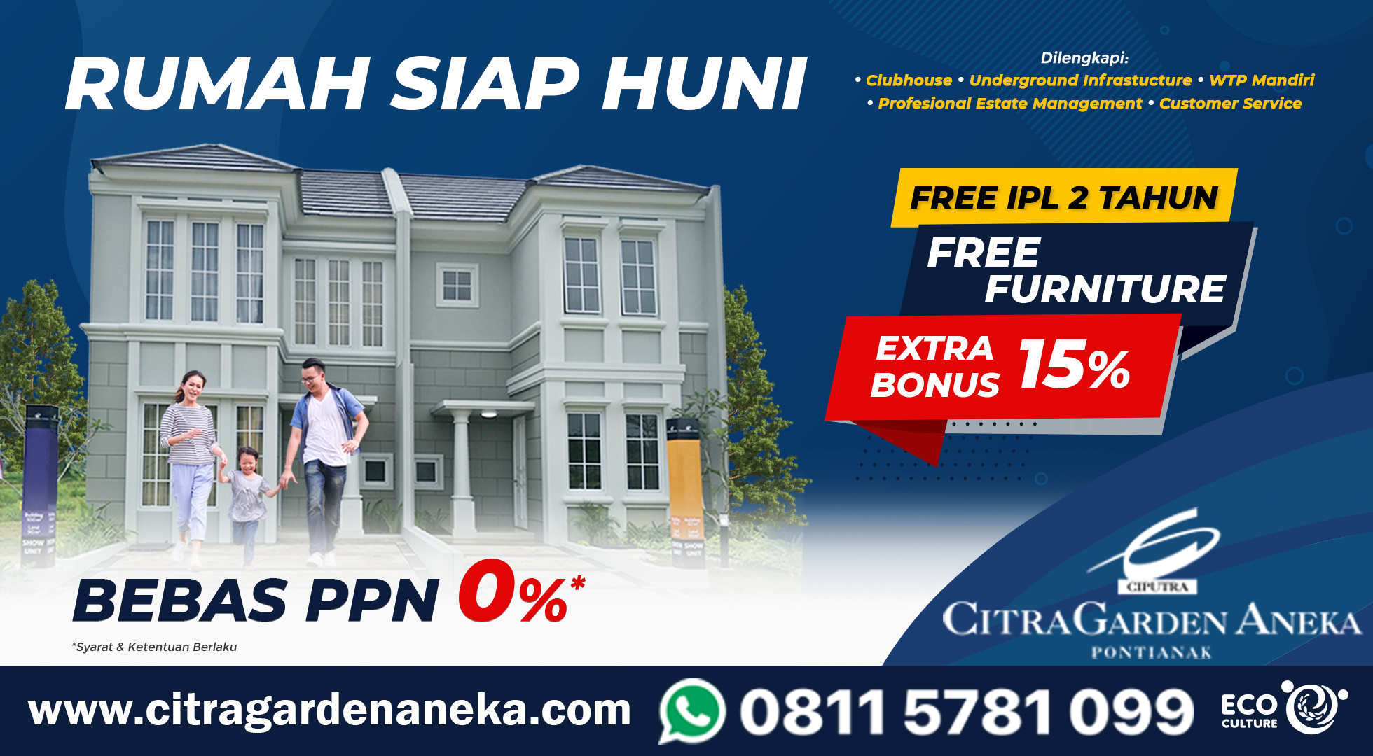 Rumah dijual Cocok Untuk Keluarga di Pontianak